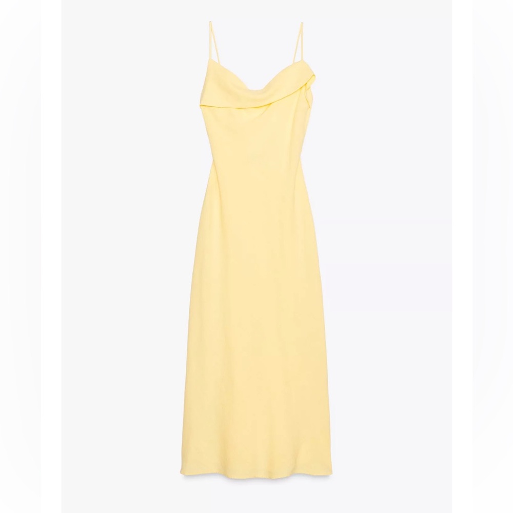 Zara Yellow Midi Dress